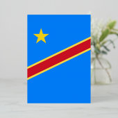 コンゴ国旗 箔招待状 (立ち正面)