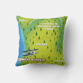 コンゴ川美しいヴィンテージの地図 クッション (裏面)