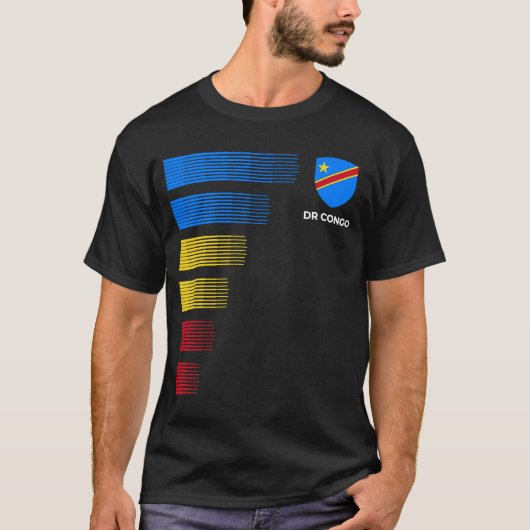 コンゴ州旗エンブレム愛国的なコンゴ国民党 Tシャツ (正面)