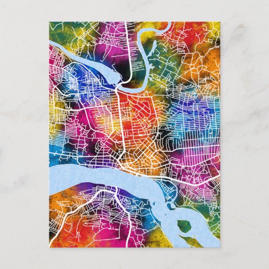 コンゴ市地図 ポストカード (正面)