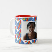 コンゴ最高のマムDRCパーソナライズされた CONGO写真 ツートーンマグカップ (正面左)