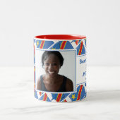 コンゴ最高のマムDRCパーソナライズされた CONGO写真 ツートーンマグカップ (中央)