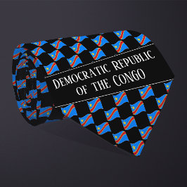 コンゴ民主共和国の波状旗のパターン ネクタイ