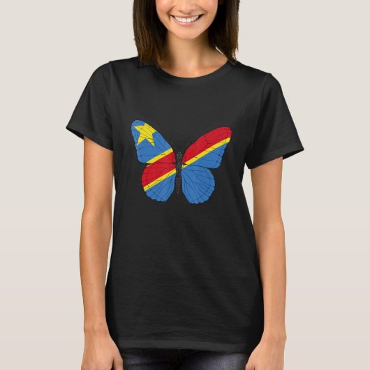 コンゴ民主共和国バタフライ Tシャツ (正面)