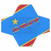 コンゴ民主共和国国旗が飾り付け サッカーボール (フラット)