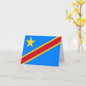 コンゴ民主共和国国旗 カード (黄色い花)