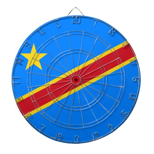 コンゴ民主共和国国旗 ダーツボード (正面)