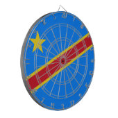 コンゴ民主共和国国旗 ダーツボード (正面左)