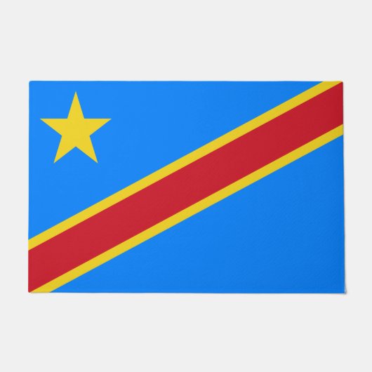 コンゴ民主共和国国旗 ドアマット (正面)