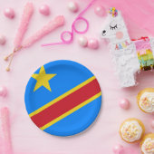 コンゴ民主共和国国旗 ペーパープレート (パーティー)