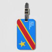 コンゴ民主共和国国旗 ラゲッジタグ (正面縦)