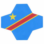 コンゴ民主共和国旗 サッカーボール (フラット)