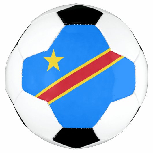 コンゴ民主共和国旗 サッカーボール (正面)