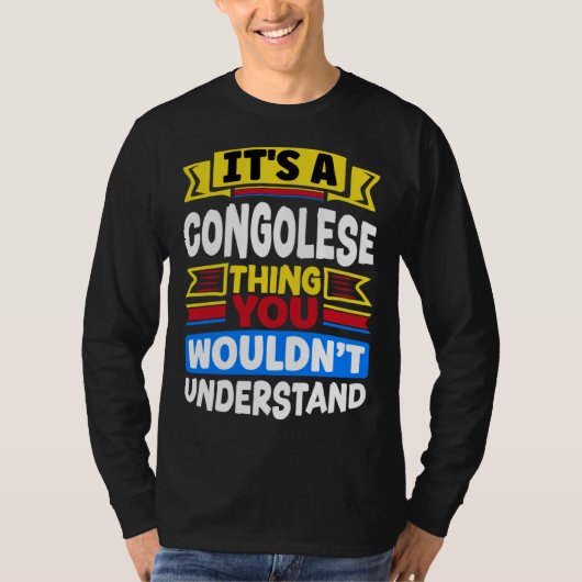 コンゴ民主共和国 コンゴ旗 コンゴのもの Tシャツ (正面)
