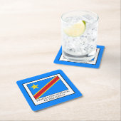 コンゴ民主共和国 スクエアペーパーコースター (インサイチュ)