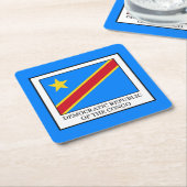 コンゴ民主共和国 スクエアペーパーコースター (アングル)