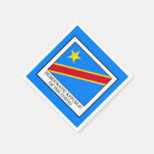 コンゴ民主共和国 スタンダードカクテルナプキン (角)
