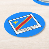 コンゴ民主共和国 ラウンドペーパーコースター (アングル)