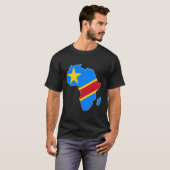 コンゴ民主共和国Rdc Drc国旗Afr Tシャツ (正面フル)