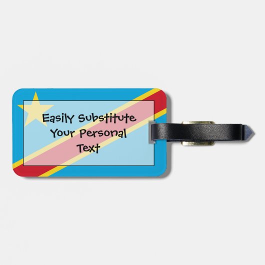 コンゴ簡単ID個人用国旗 ラゲッジタグ (裏面横)