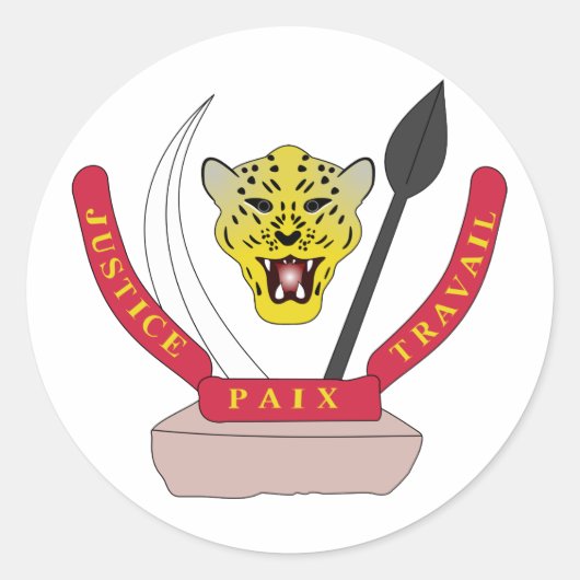 コンゴ紋章CD ラウンドシール (正面)