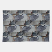 コンゴ・アフリカ・グレイ・オウム鏡 キッチンタオル (横)