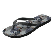 コンゴ・アフリカ・グレイ・オウム鏡 ビーチサンダル (アングル)