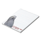 コンゴ・アフリカ・グレー小さなメモ帳 ノートパッド (回転)