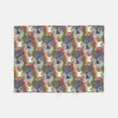 コンゴ·アフリカ·グレー·オロー·クリスマス フリースブランケット (正面(横))