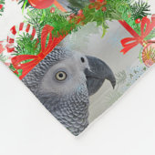 コンゴ·アフリカ·グレー·オロー·クリスマス フリースブランケット (角)