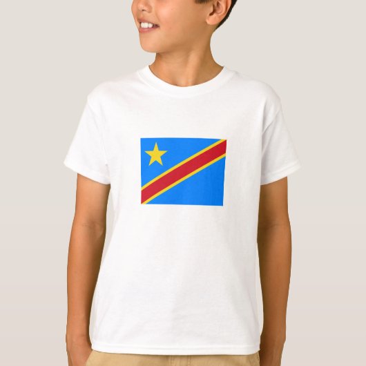 コンゴ・キンシャサの旗 Tシャツ (正面)