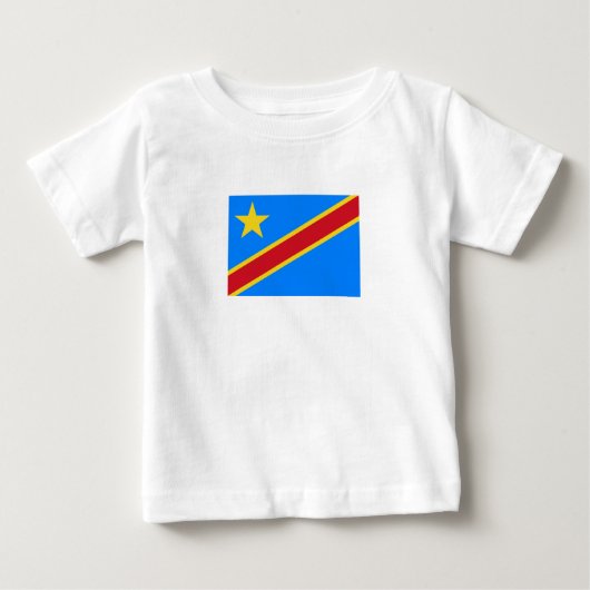 コンゴ キンシャサ フラッグ ベビーTシャツ (正面)