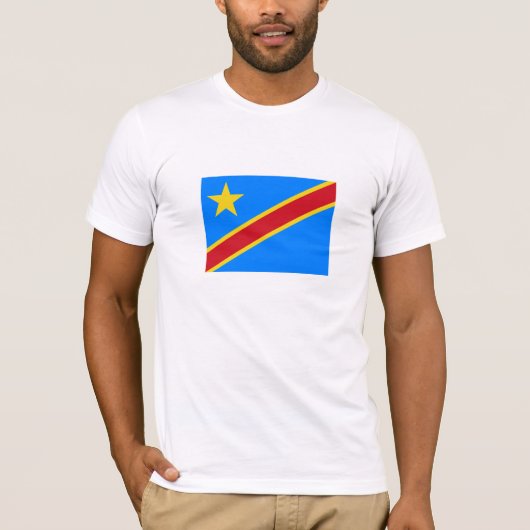 コンゴ キンシャサ フラッグ Tシャツ (正面)