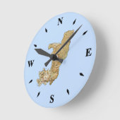 コンゴ・ブラザビル地図の時計 ラウンド壁時計 (傾斜)