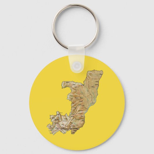 コンゴ・ブラザビル地図キーチェーン キーホルダー (正面)