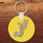 コンゴ・ブラザビル地図キーチェーン キーホルダー (正面)