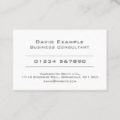 コンサルタントと保有者の写真 名刺 (裏面)