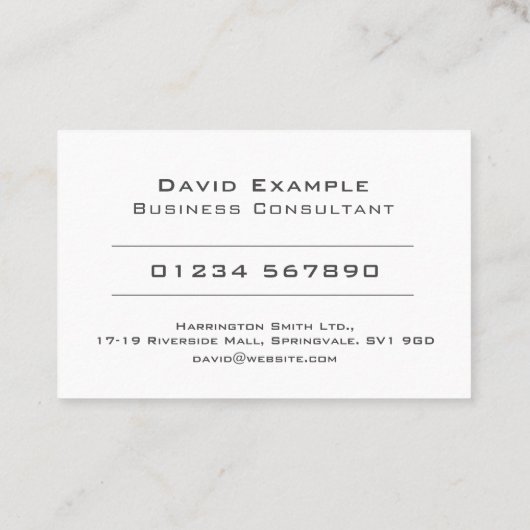 コンサルタントと保有者の写真 名刺 (裏面)