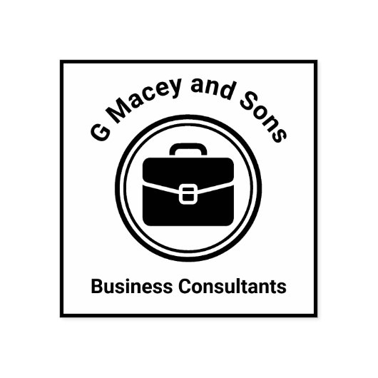 コンサルタントのオフィスラバースタンプ – 編集可能文字 ラバースタンプ (インプリント)