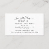 コンサルタントの名刺 名刺 (裏面)