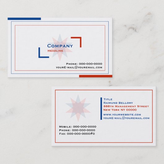 コンサルタントの名刺 名刺 (正面/裏面)