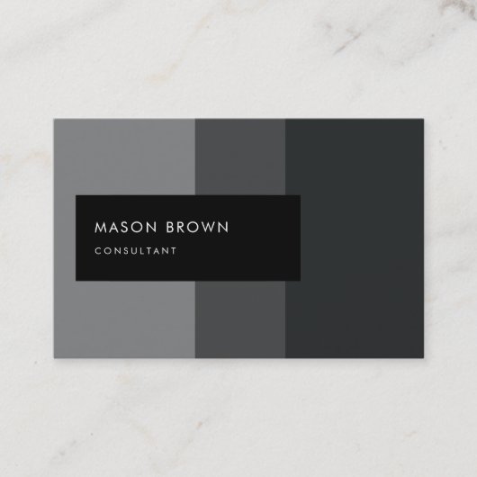 コンサルタントのProfiのモダンな灰色の勾配パターン 名刺 (正面)