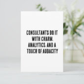 コンサルタントは、魅力、分析、および サンキューカード (スタンド正面)