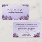 コンサルタントを結婚する薄紫 名刺 (正面/裏面)