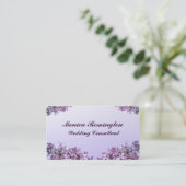 コンサルタントを結婚する薄紫 名刺 (スタンド正面)