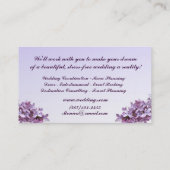 コンサルタントを結婚する薄紫 名刺 (裏面)