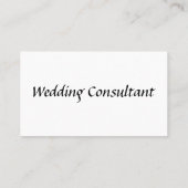 コンサルタントカードを結婚するヴィンテージ 名刺 (裏面)