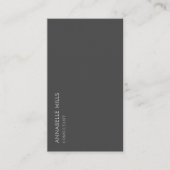 コンサルタントグレー垂直ミニマルシンプルリストQrコード 名刺 (正面)