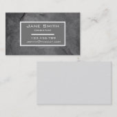 コンサルタントスタイリッシュグレイ石板事業 名刺 (正面/裏面)