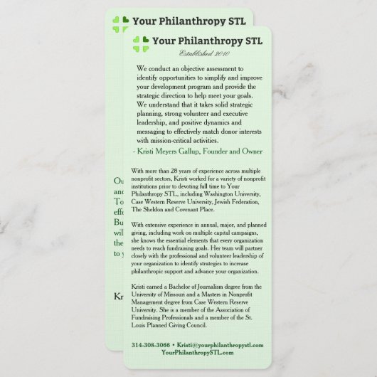 コンサルタントパンフレットSkinny 招待状 (正面/裏面)